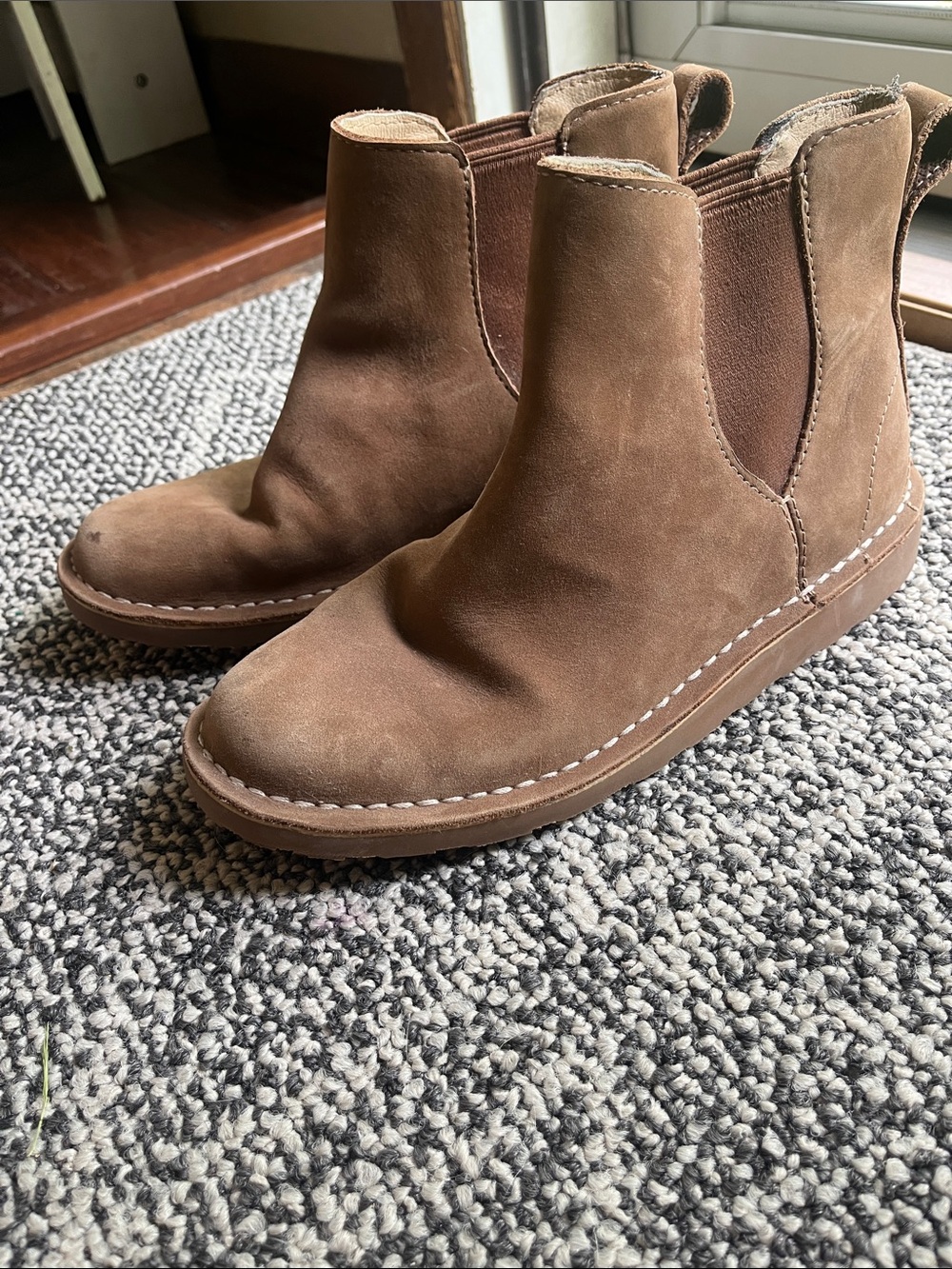 L.L. Bean Brown Suede Chelsea Ankle Boots